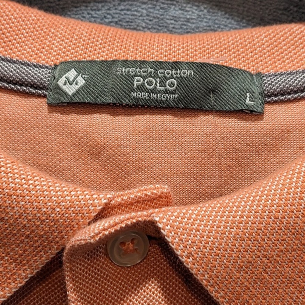 Member's Mark Mens Stretch Cotton Polo Shirt 2 Pack Black Coral Orange Large L - Picture 7 of 16